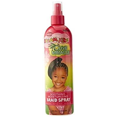 Image of African Pride Dream Kids Olive Miracle Soothing Moisturizing Braid Spray 355 ml/12 fl.oz