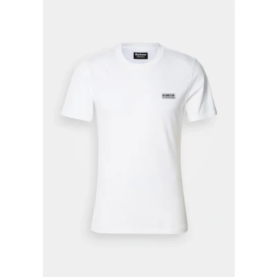 Image of Barbour International Small LOGO Basic Tshirt, Men&#039;s, Size: Small, White/black