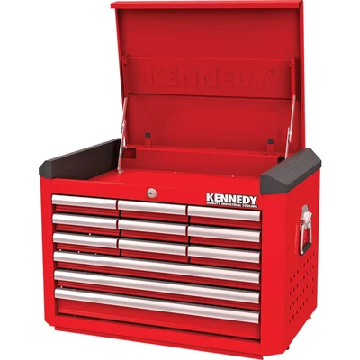 Image of Kennedy RED 28&quot; 12 Drawer Top Chest