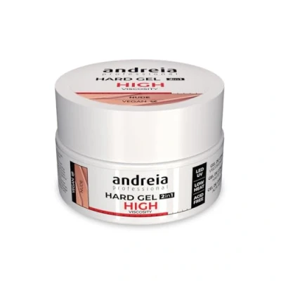 Image of Andreia Professional Hard Nail Gel Biphasic 2 in 1 LED et UV Builder High Viscosity for Strong Nails Tips and Extensions Build Up Colour Nude 22g