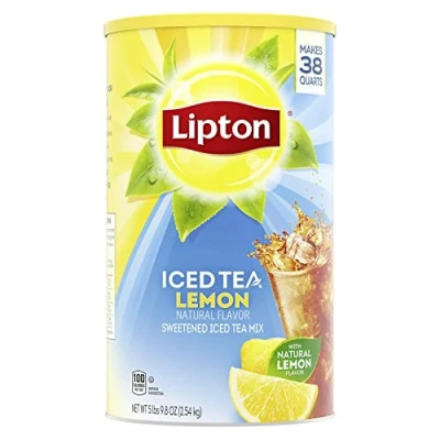 Image of Lipton Lemon Sweetened Iced Tea Drink Mix 2.54kg Makes 38 Quarts