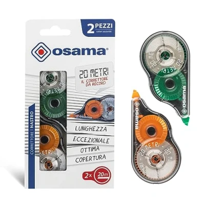 Image of Osama Correction Tape, 20 m, Pack of 2