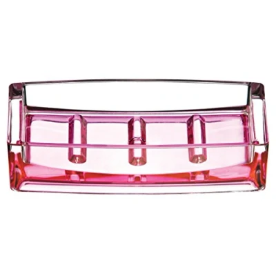 Image of Premier Housewares 1601358 Acrylic Soap Dish Hot Pink/Clear 3 x 13 9 cm