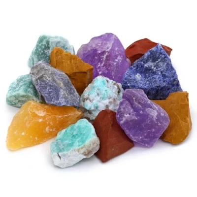 Image of LAVISA Premium Healing Stones Gemstones Set Gemstone Crystals as Decoration or for Water Treatment 100% Natural Mineral Basic Mix (7 Chakra)