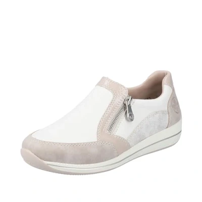 Image of Rieker Women&#039;s N1151 Loafer, White, 3.5 UK