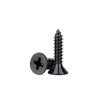 Image of M3 x 16mm Wood Screws, Flat Head Screws for Wood, Carbon Steel Black Small Screw Furniture,Woodworking, DIY Model Fixing (100pcs)