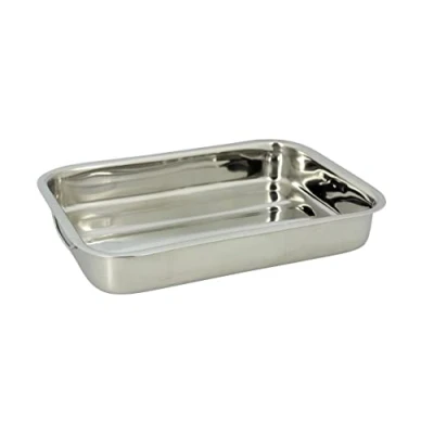 Image of Util&#039;Home 4615221 Rectangular Tray with Stainless Steel Handles 35 x 25 5 cm