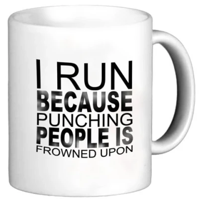 Image of Whizguide Running mug, Half Marathon Runner Gifts Mugs