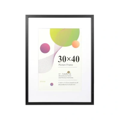 Image of Scholar Tree 30x40 picture Frame 1 Pack Black,12x16 frame, Wooden Photo Frames with A4 Mount,with Wall Hanging