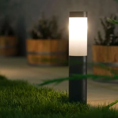 Image of SolarCentre® London DualWhite USB Solar Powered Outdoor Garden Post Light Anthracite Edition