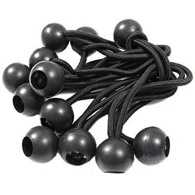 Image of 12x Ball Bungee Pack 6&quot; Elastic Tie Loop Cord Securing Tents Awnings Tarpaulin Canopy