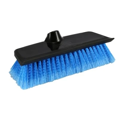 Image of Unger Professional Hydropower 10 Bi Level Soft Brush with Squeegee Compatible Waterflow Poles, Patio, Windows, Siding