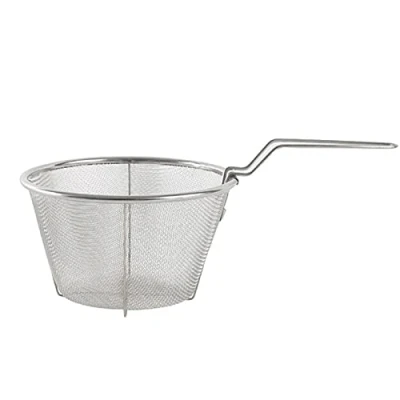 Image of Maodom Fryer Basket Fry Basket, Stainless Steel Chips Baskets Food Presentation Strainer Potato Cooking Tool Chip Serving