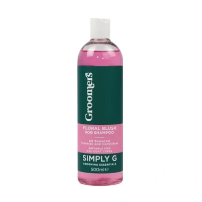 Image of Groomers Simply G Floral Blush Dog Shampoo &amp; Conditioner Floral/Fruit Scented Professional Grooming Concentrate 500ml / 2.5L 5L (500ml)