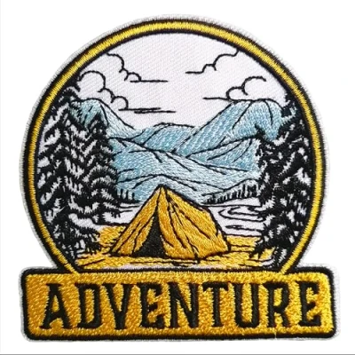 Image of BPA Embroidered Patches Iron on Sew for Clothing Jackets etc. Adventure