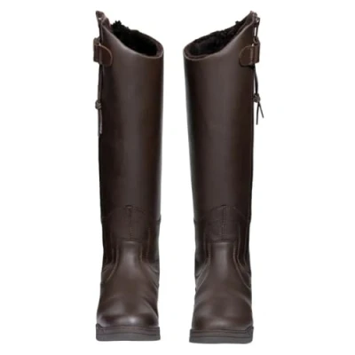 Image of Y H HyLAND Londonderry Winter Country Riding Boots In Dark Brown 38,