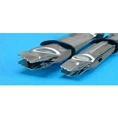 Image of PME Closed Vee Serrated Crimpers, Large and Small Sizes, Set of 2, Silver,8.5 x 2 1.5 cm