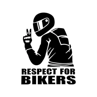 Image of EROSPA® Respect for Bikers Car Sticker Black