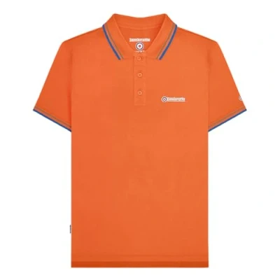 Image of Lambretta Mens Twin Tipped Polo Shirt Burnt Orange L