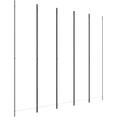 Image of vidaXL 5 Panel Room Divider White, Fabric, 250x220 cm, Foldable, Durable and Versatile, Privacy Screen, Sun Blocker, Home Interior Decor