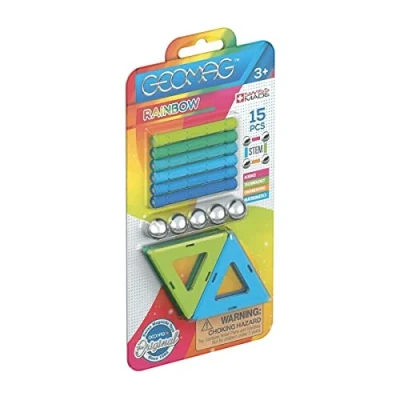 Image of Geomag Rainbow Classic, Cold Colours Blister Pack 366, Magnetic Constructions and Educational Toys, 15 Pieces