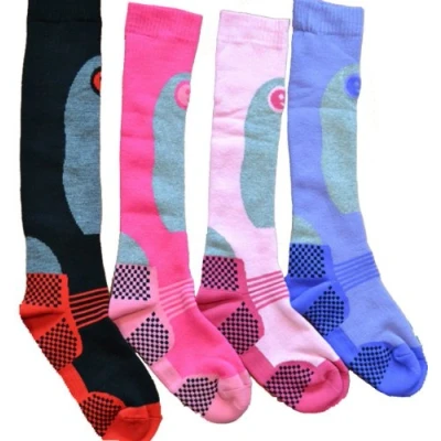 Image of i Smalls 2 Pairs High Performance Ladies Ski Socks Long Hose Thermal