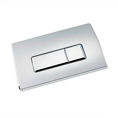 Image of ALLIZ Square Chrome Pneumatic Toilet Concealed Cistern Large Flush Plate WC Button