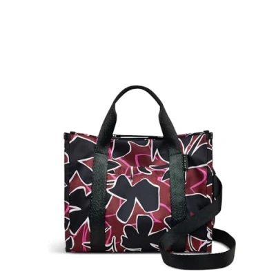 Image of RADLEY London Canford Floral Responsible Medium Zip Top Handle Bag for Women, in Black Recycled Polyester with Print