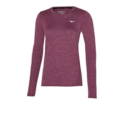 Image of Mizuno Women&#039;s Impulse Core LS Tee Running, Grape Wine, M