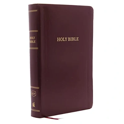 Image of KJV Holy Bible: Personal Size Giant Print with 43,000 Cross References, Burgundy Leather Look, Red Letter, Comfort Print: King James Version