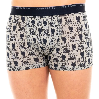 Image of John Frank Womenss breathable woven elastic cotton boxer JFB108 DOG GREY Multicolour Size X Large