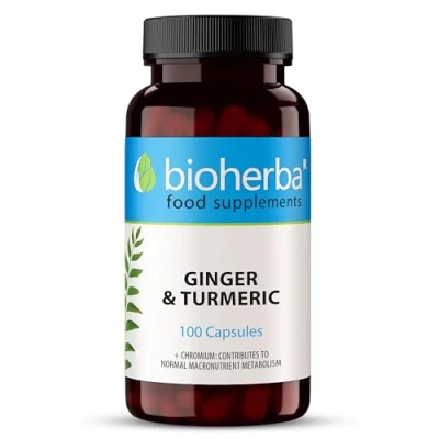 Image of 100 Ginger and Turmeric Capsules High Strength Curcumin Anti Inflammatory Suitable for Energy &amp; Metabolism Immune Health Supplements Enhances Defense System