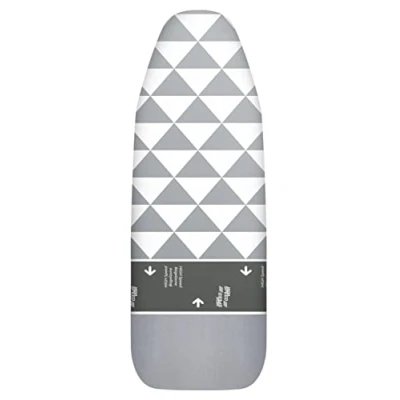 Image of arteneur Ironing Board Cover 140x40 cm Made in Germany Iron For Steam Easy Fit Multiple Sizes Grey With Elastic Drawstring, Aluminum Coating, Vapour Permeable &amp; Heat Reflective