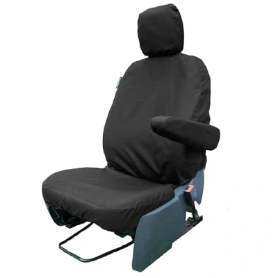 Image of Seat Covers to Fit the Ford Transit Custom 2013 2023 Driver &amp; Double Passenger Waterproof, Heavy Duty, Durable Easy Cover (Driver)