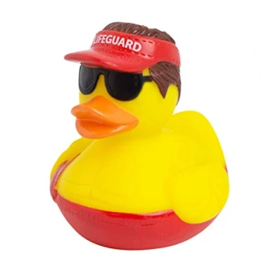 Image of Lilalu LIFEGUARD RUBBER DUCK Great Gift Novelty Toy Bath