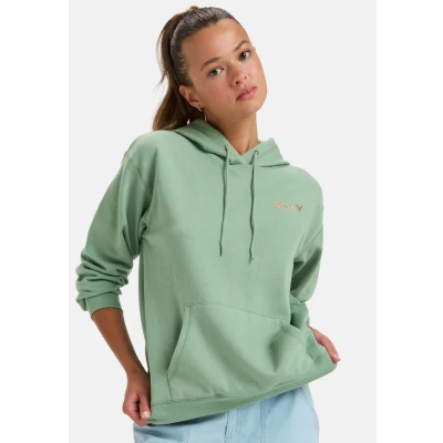 Image of Roxy Womens Saturdaze Hoodie Pullover Sweater, Basil, XXL EU
