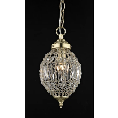 Image of Bombay Bead Small Satin Brass Pendant Ceiling Light