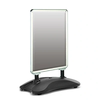 Image of A1 Waterbase Pavement Poster Sign A Board Holder Snap Frame Display Stand Grey Supplied
