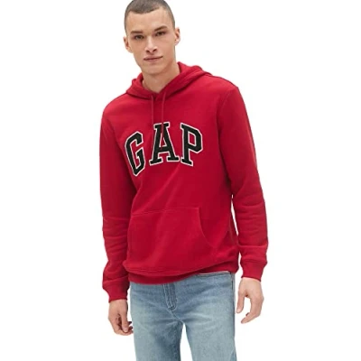 Image of GAP ARCH Hoodie, Men&#039;s, Size: Small, Crimson red