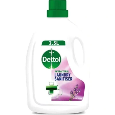 Image of Dettol Laundry Cleanser, Antibacterial, Dermatologically Tested, Lavender, 2.5L Pack of 2