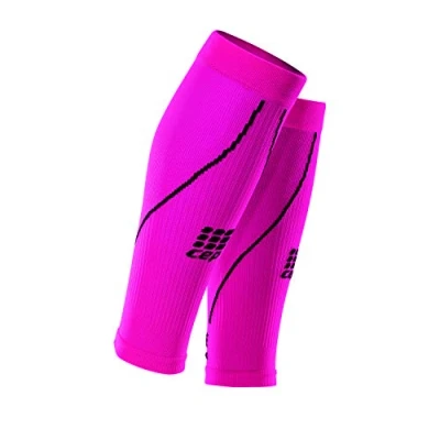 Image of CEP calf SLEEVE 2.0 for men Run compression sleeves in pink, size III