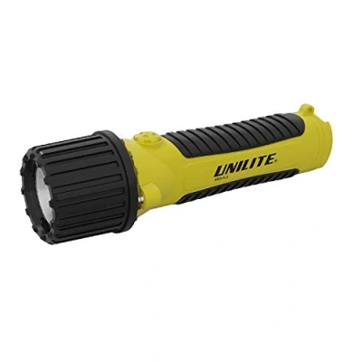 Image of Unilite International ATEX FL4 Prosafe Zone 0 Intrinsically Safe CREE LED Torch IP67 150 Lumen 4 x AA Batteries 6 to 69 Hours Run Time FREE Car Air Freshener,White