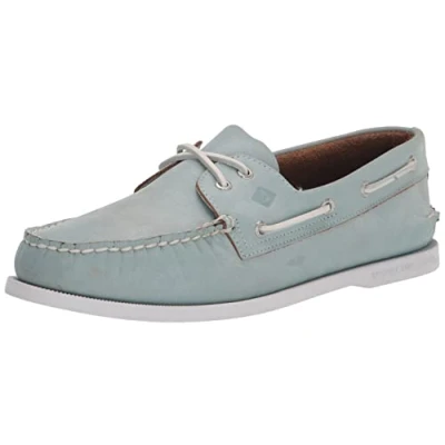 Image of Sperry Men&#039;s A/O 2 Eye Suede Boat Shoe, Blue, 8 UK