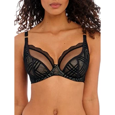 Image of Freya Womens Fatale Plunge Bra Black Polyamide Size 28DD