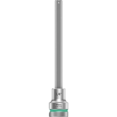 Image of Wera 8740 B HF Zyklop In Hex Plus holding function bit socket, 3/8&quot; drive, 1/4&quot;x107mm, 05003090001