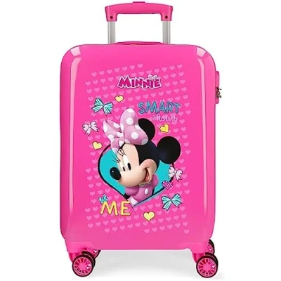 Image of Disney Minnie Happy Helpers Pink Cabin Suitcase 34 x 55 20 cm Rigid ABS Combination Lock Litre 2.6 kg 4 Double Wheels Hand Luggage