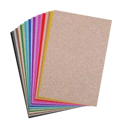 Image of Florence Glitter Cardstock Coloured Card A4 Multicoloured 40 Sheets of Craft Paper Scrapbook for Making and Other Crafts 250 GSM
