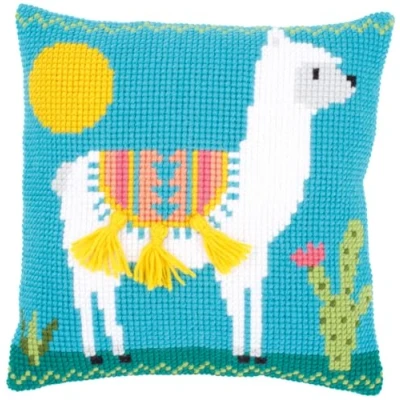 Image of Vervaco Cross Stitch Cushion Kit: Llama, NA, 40 x 40cm