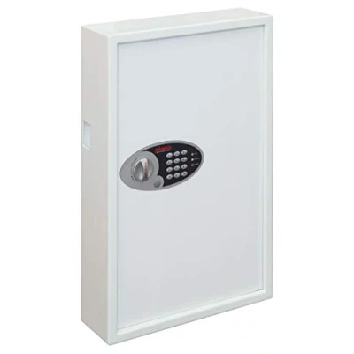 Image of Phoenix Safe Company KS0033E Cygnus Key Deposit 144 Hooks Electronic Lock Holder Wall Mounted Scratch Resistant White Paint Finish 30 Litres 20kg
