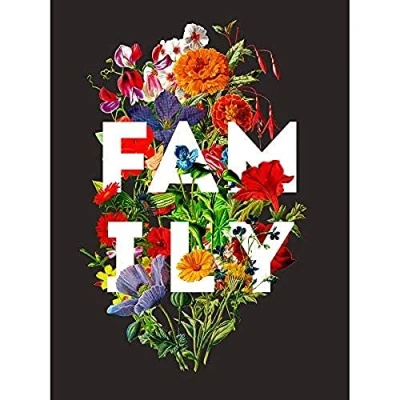 Image of Wee Blue Coo Floral Layered Quote Family Unframed Art Print Poster Wall Decor 12X16 Inch